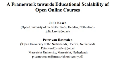 A Framework Towards Educational Scalability of Open Online Courses featured image