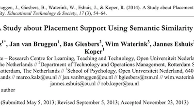 A Study about Placement Support Using Semantic Similarity featured image