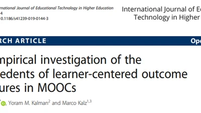 An empirical investigation of the antecedents of learner-centered outcome measures in MOOCs featured image