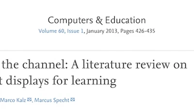 Beyond the channel: A literature review on ambient displays for learning featured image