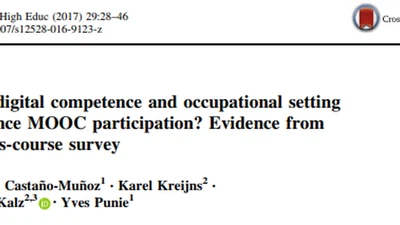 Does digital competence and occupational setting influence MOOC participation? Evidence from a cross-course survey featured image