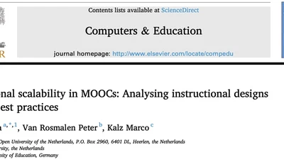 Educational scalability in MOOCs: Analysing instructional designs to find best practices featured image