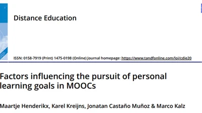 Factors influencing the pursuit of personal learning goals in MOOCs featured image