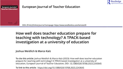 How well does teacher education prepare for teaching with technology? A TPACK-based investigation at a university of education featured image