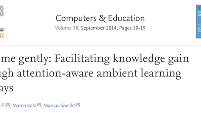 Lead me gently: Facilitating knowledge gain through attention-aware ambient learning displays featured image