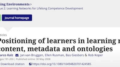 Positioning of Learners in Learning Networks with Content, Metadata and Ontologies featured image