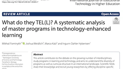 What do they TEL(L)? A systematic analysis of master programs in technology-enhanced learning. featured image