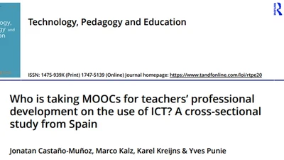 Who is taking MOOCs for teachers’ professional development on the use of ICT? A cross-sectional study from Spain featured image
