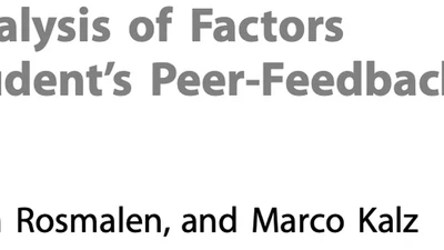 A Thematic Analysis of Factors Influencing Student’s Peer-Feedback Orientation featured image