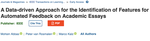 A data-driven approach for the identification of features for automated feedback on academic essays