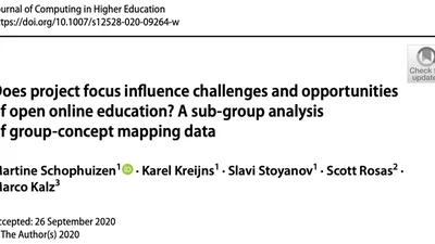 Does project focus influence challenges and opportunities of open online education? A sub‐group analysis of group‐concept mapping data featured image