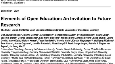 Elements of Open Education: An Invitation to Future Research featured image