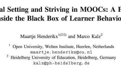 Goal Setting and Striving in MOOCs: A Peek Inside the Black Box of Learner Behaviour featured image