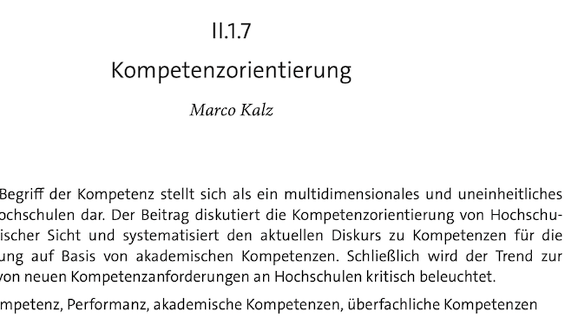 Kompetenzorientierung