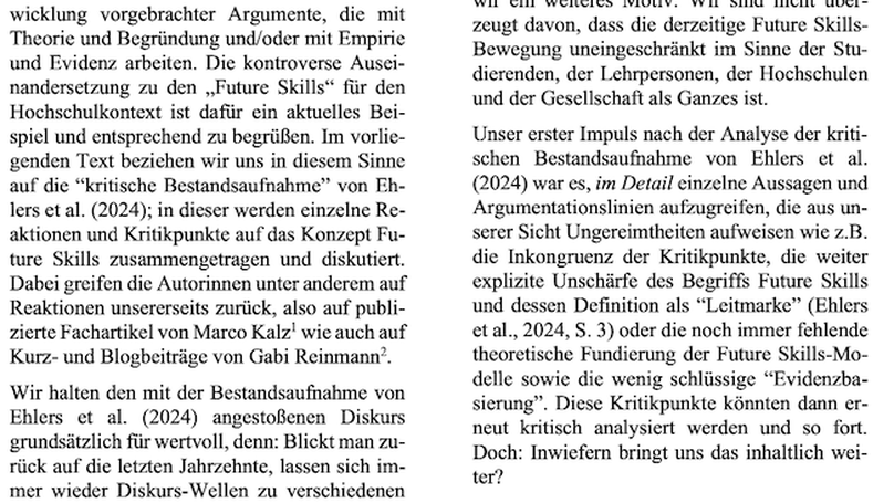 Erneuerung der Hochschule von Außen nach Innen oder umgekehrt? Kritische Diskussion und Alternativen zur Future Skills-Bewegung