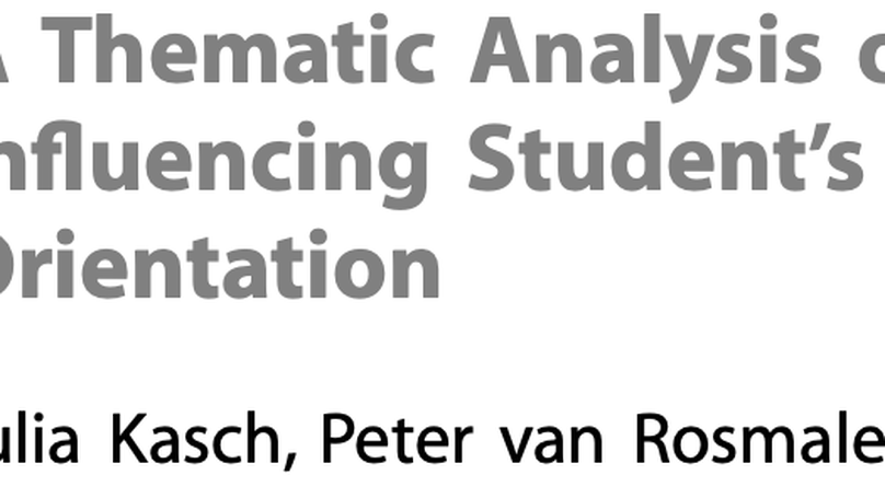 A Thematic Analysis of Factors Influencing Student’s Peer-Feedback Orientation
