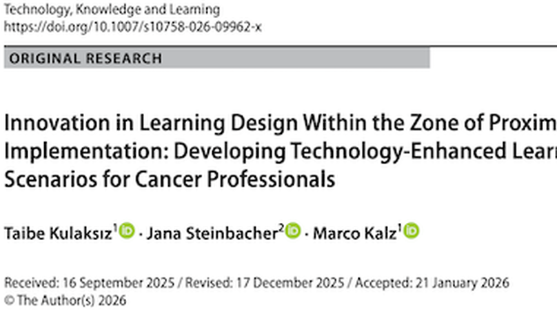Innovation in Learning Design Within the Zone of Proximal Implementation: Developing Technology-Enhanced Learning Scenarios for Cancer Professionals