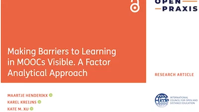 Making Barriers to Learning in MOOCs Visible. A Factor Analytical Approach featured image