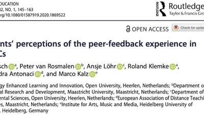 Students’ perceptions of the peer-feedback experience in MOOCs featured image