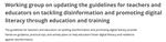 European Working Group on Disinformation Guidelines
